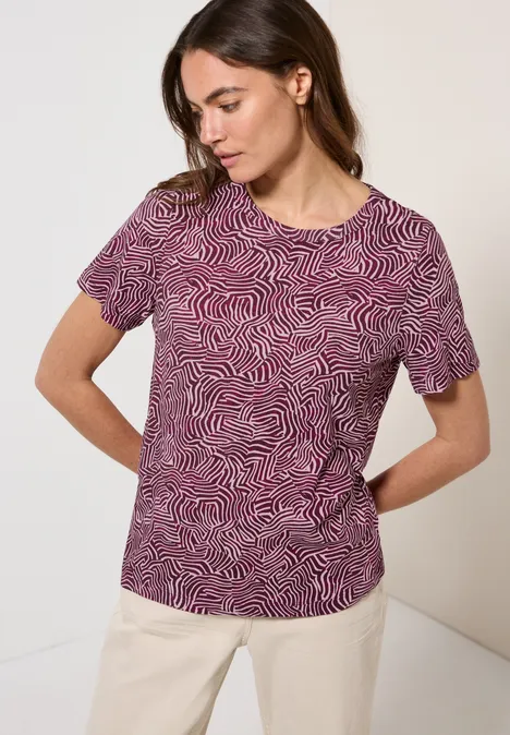 Gemustertes T-Shirt cherry blossom pink