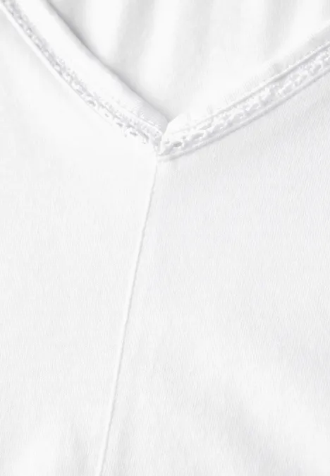 T-Shirt mit Zierdetail White