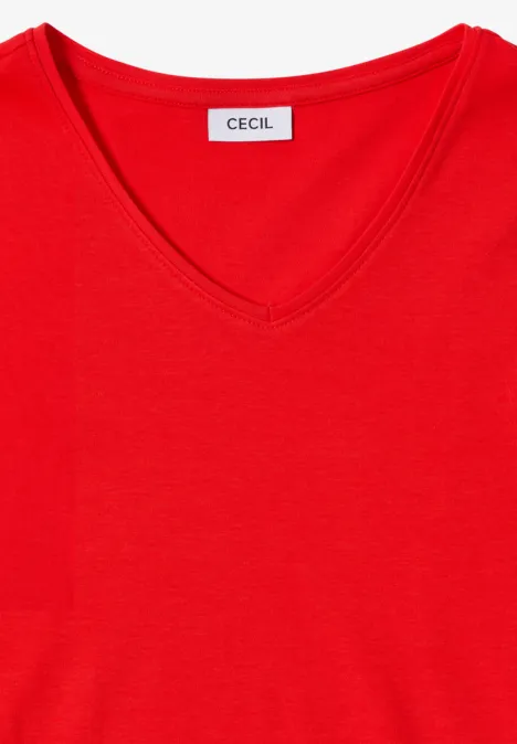 V-Neck Langarmshirt pumkin orange
