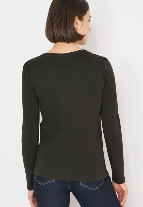 T-shirt à manches longues avec col en V null