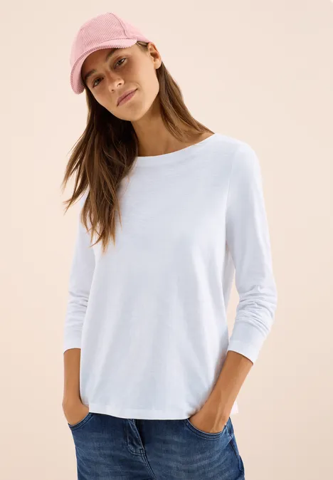 Basic Langarmshirt White