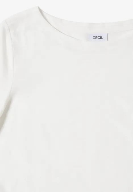 Basic shirt met lange mouwen vanilla white