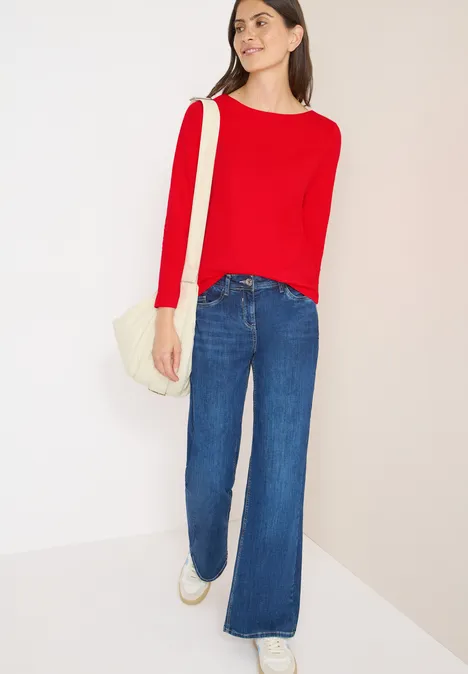 Basic Langarmshirt pumkin orange