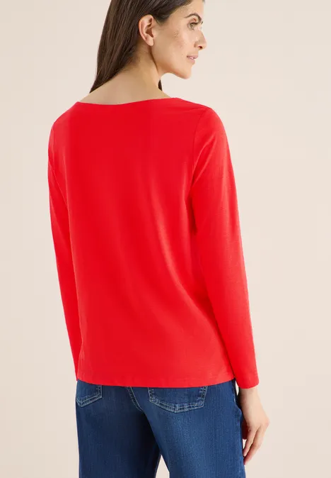 Basic Langarmshirt pumkin orange