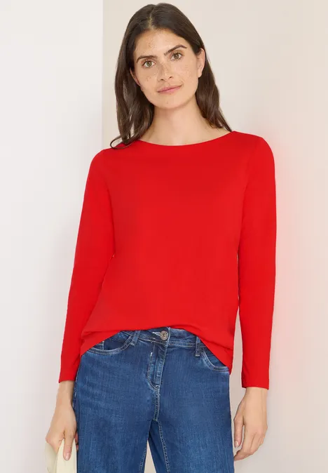 Basic Langarmshirt pumkin orange