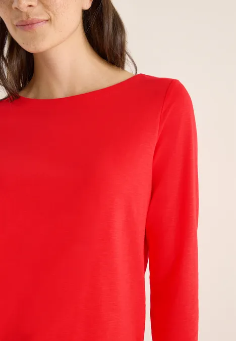 Basic Langarmshirt pumkin orange