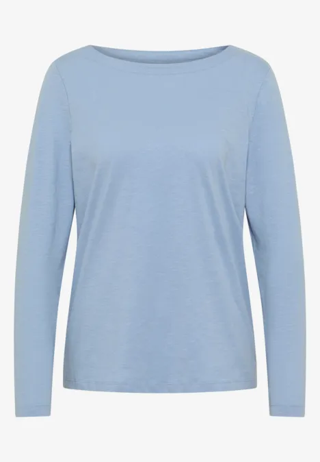 Basic Langarmshirt mountain blue