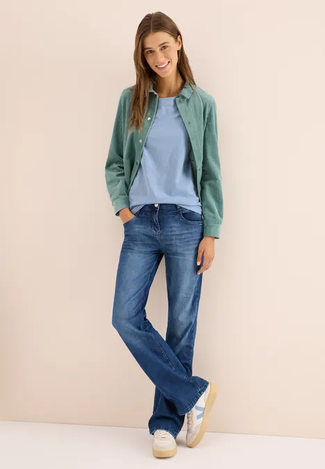 T-shirt basique à manches longues mountain blue