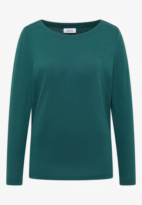 Basic Langarmshirt dark sea green