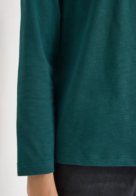 Basic Langarmshirt dark sea green