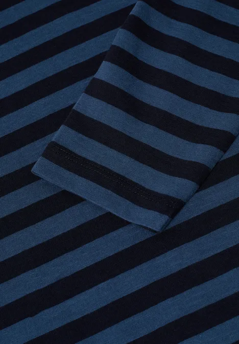 Gestreiftes Basic Shirt urban dark blue