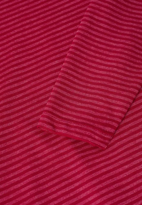 Shirt mit tonalen Streifen beaujolais red