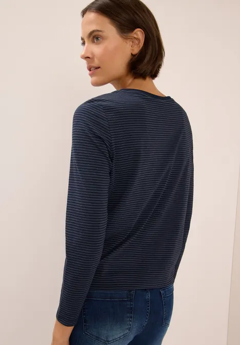 Shirt mit tonalen Streifen urban dark blue