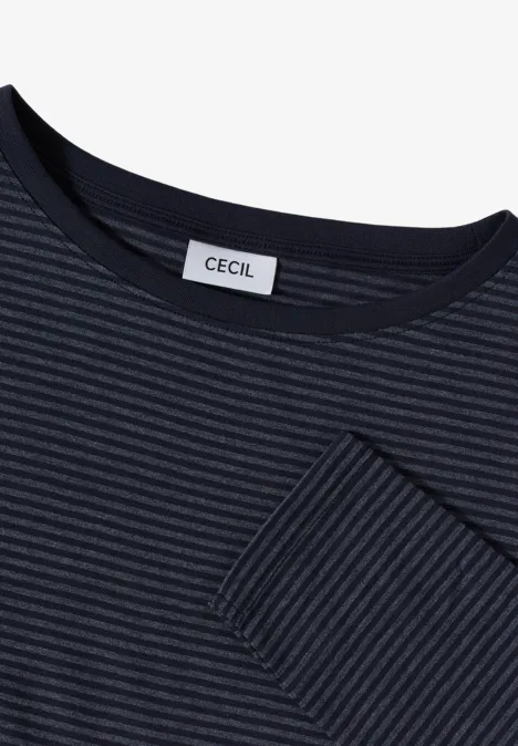 Shirt mit tonalen Streifen urban dark blue