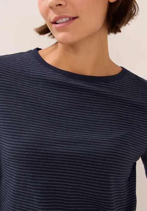 Shirt mit tonalen Streifen urban dark blue