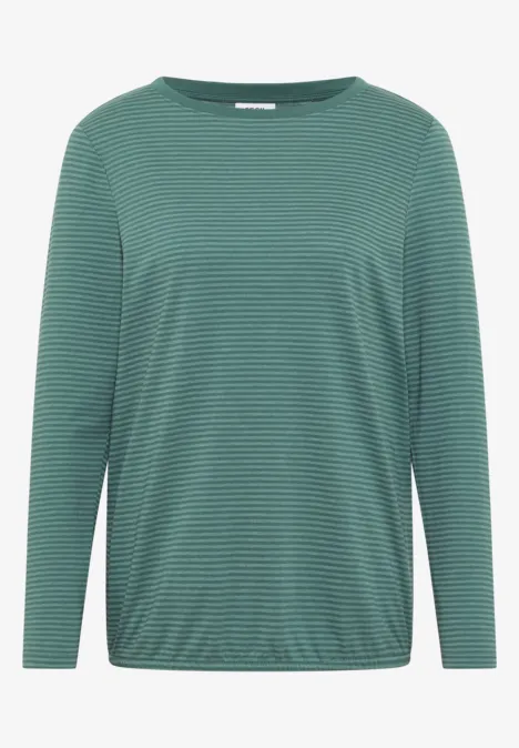 Shirt mit tonalen Streifen jewel green