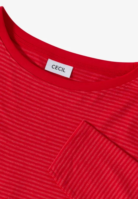 Shirt mit tonalen Streifen fiery red