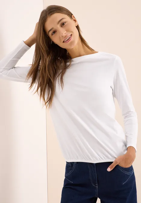 Shirt in Unifarbe White