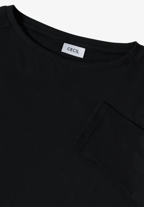 Shirt in Unifarbe Black