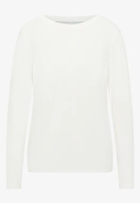 Shirt in effen kleur vanilla white
