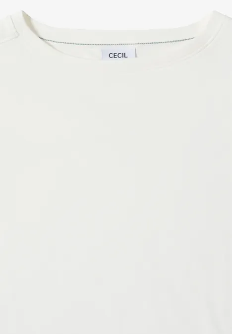 Shirt in effen kleur vanilla white