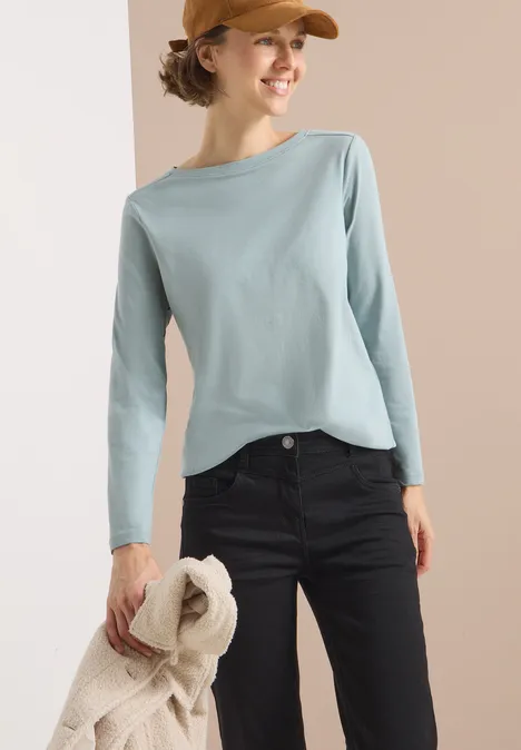 Shirt in effen kleur light mint blue