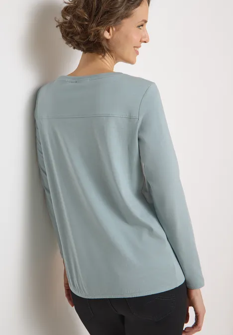 Shirt in effen kleur light mint blue