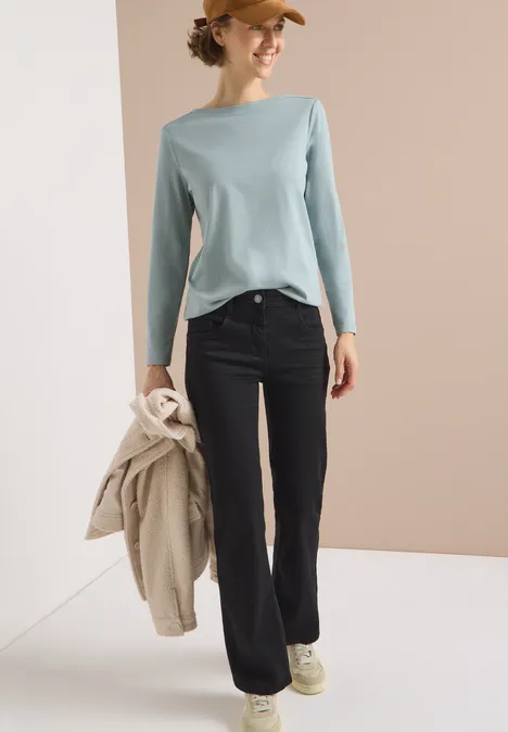 Shirt in effen kleur light mint blue