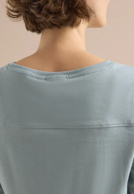 Shirt in effen kleur light mint blue