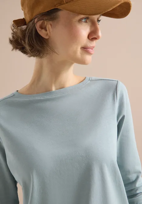 Shirt in effen kleur light mint blue