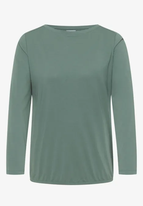 Shirt in Unifarbe jewel green