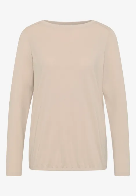 Shirt in Unifarbe oat milk beige