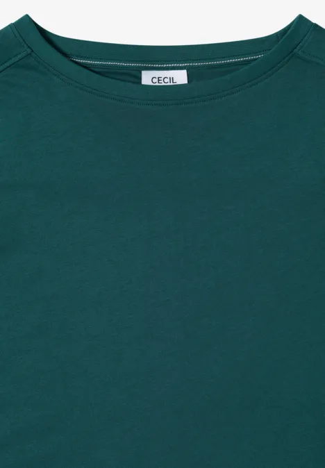 Shirt in effen kleur dark sea green