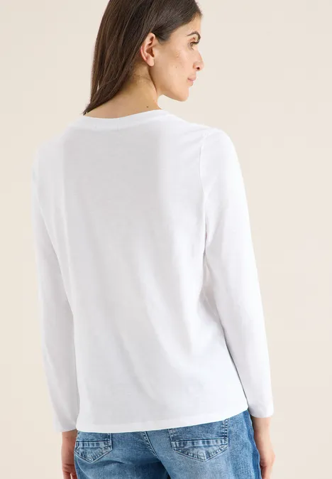 Basic shirt met ronde hals White Basic shirt met ronde hals White