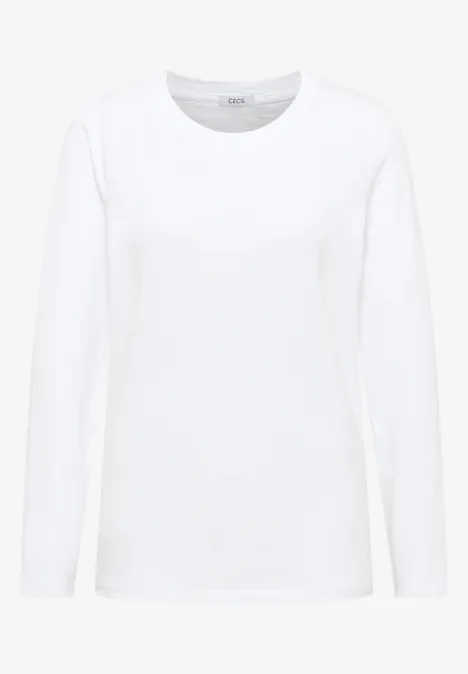 Basic shirt met ronde hals White Basic shirt met ronde hals White