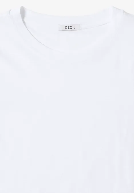 Basic shirt met ronde hals White Basic shirt met ronde hals White