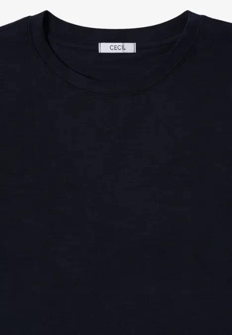 Basic shirt met ronde hals urban dark blue Basic shirt met ronde hals urban dark blue