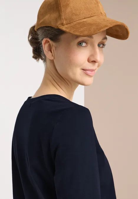 Basic shirt met ronde hals urban dark blue Basic shirt met ronde hals urban dark blue