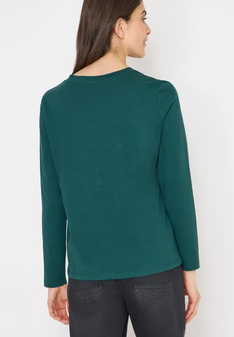Basic Rundhalsshirt dark sea green