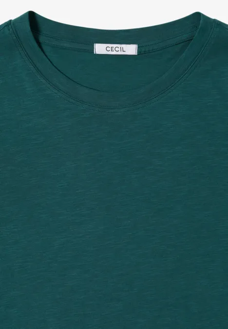 Basic Rundhalsshirt dark sea green