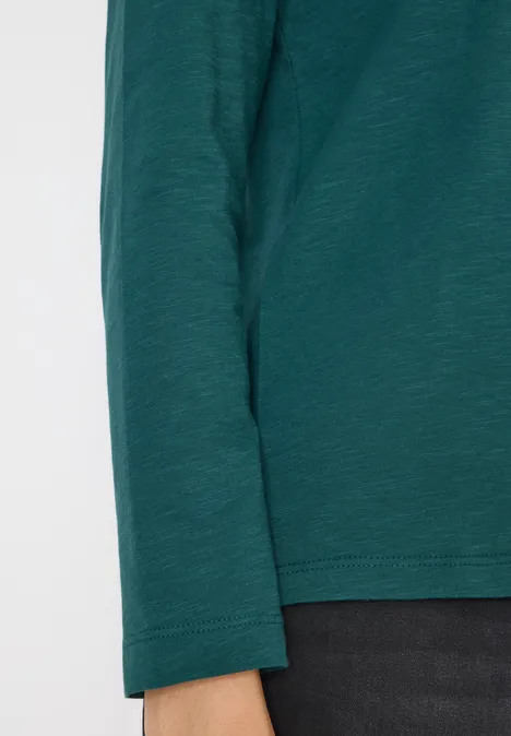 Basic Rundhalsshirt dark sea green
