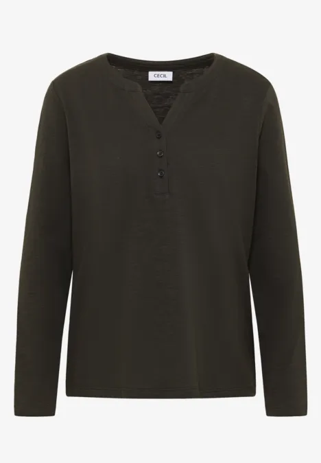 T-shirt à manches longues Split Neck null