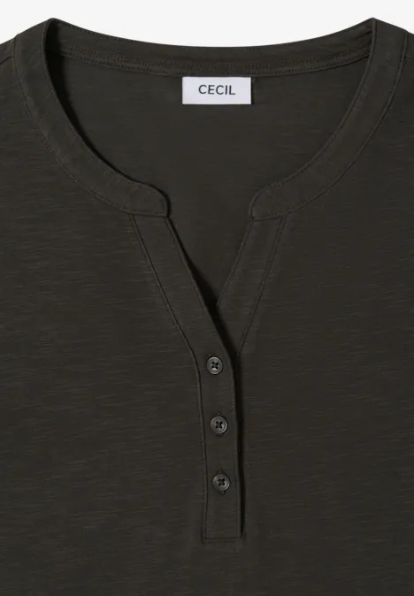 T-shirt à manches longues Split Neck null