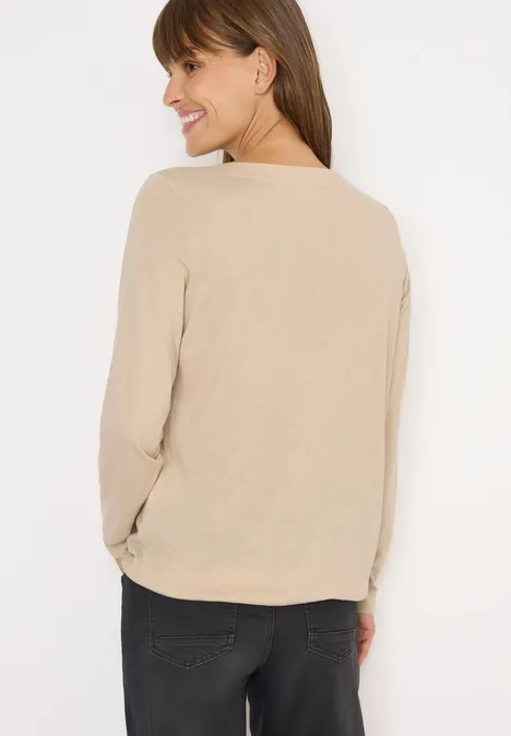 Langarmshirt light greige melange