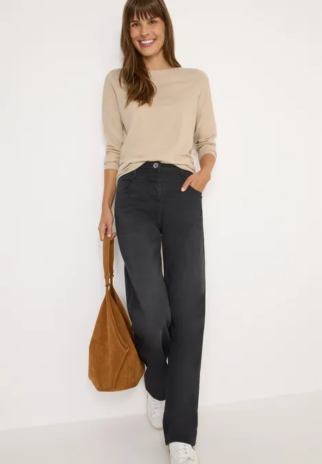 Langarmshirt light greige melange