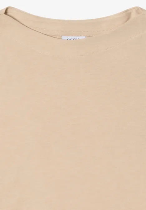 Langarmshirt light greige melange