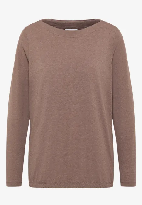 Langarmshirt chocolate mousse melange