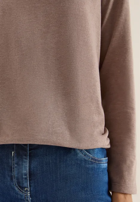 Langarmshirt chocolate mousse melange