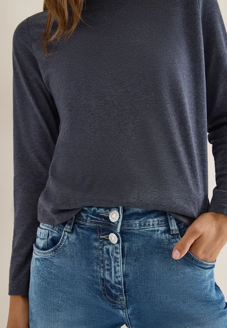 Shirt met lange mouwen urban dark blue melange