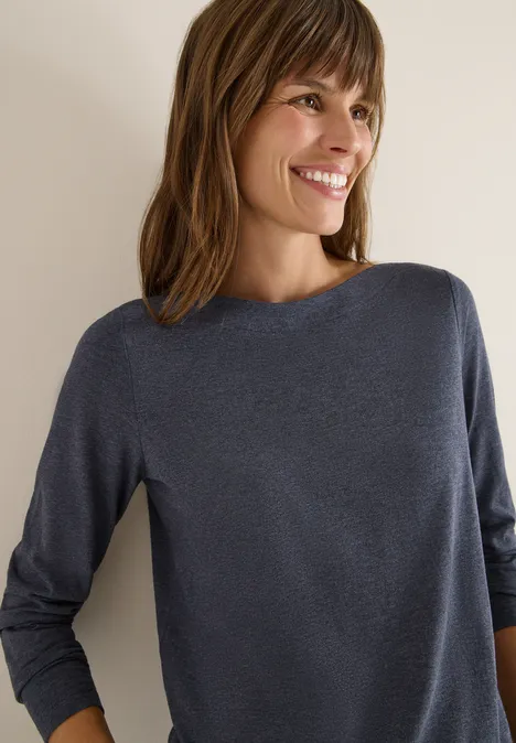 Shirt met lange mouwen urban dark blue melange